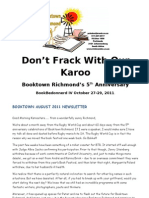 Don't Frack With Our Karoo: Booktown Richmond's 5 Anniversary
