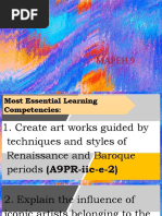 Renaissance and Baroques Art Styles-Techniques