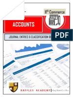 Accounts: Journal Entries & Classification of Accounts