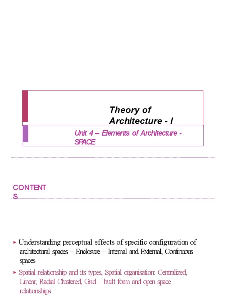 Types of Spatial Organization in Architecture | PDF | Space | Geometry