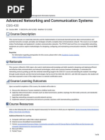 Advanced Networking and Communication Systems CSIS 430 CG