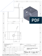 Caja 3D con medidas en milímetros para impresión 3D