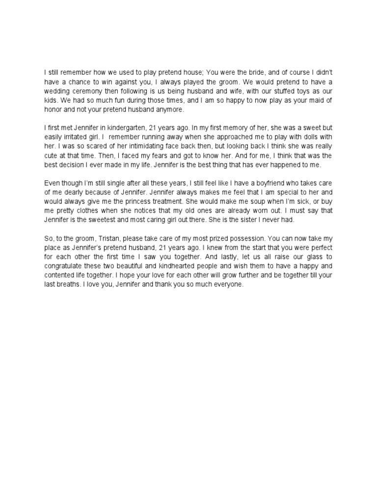 Wedding Toast PDF