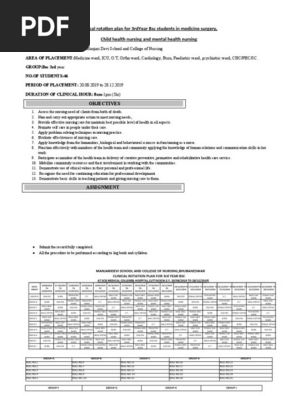Clinical rotation plan for 3rd Year Bscstudents (2)