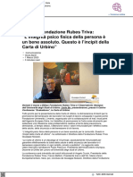 Mulazzi, Fondazione Rubes Triva: L'integrità Della Persona, Questo È L'incipit Della Carta Di Urbino - 1 Marzo 2023