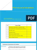 Principles of Pharmaceutical Calculations