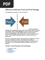 Pull and Push Based Strategies