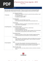 Glenbrook Payments Boot Camp Agenda