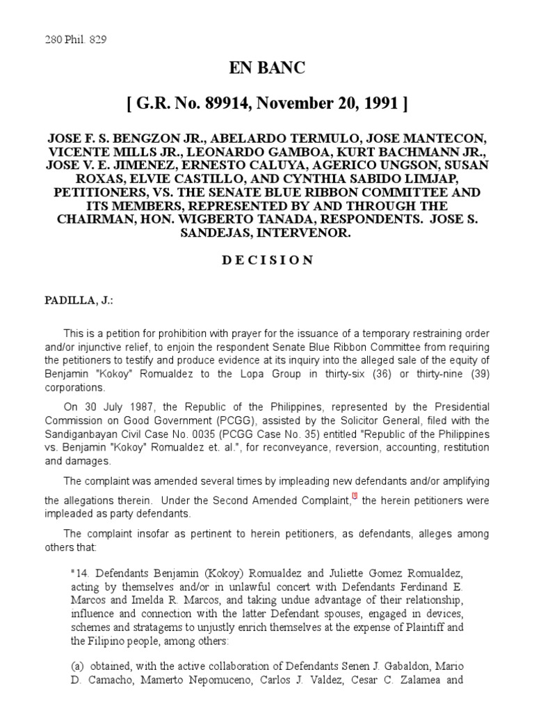 Senate Blue Ribbon Committee Inquiry | PDF | United States Congress ...