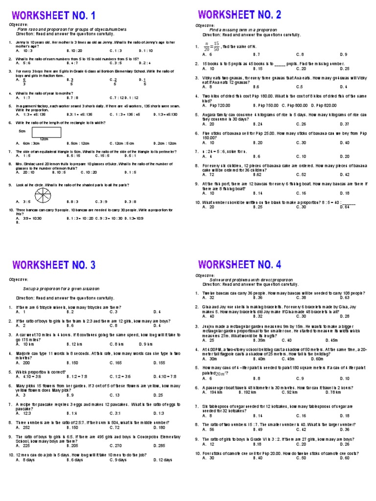 WORKSHEETS in Mathematics FOR SECOND QUARTER PDF Percentage
