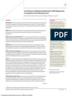 Association of Interparental Violence and Maternal Depression With Depression Among Adolescents at The Population and Individual Level