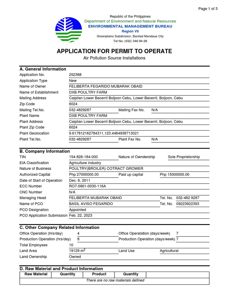 Permit To Operate | PDF