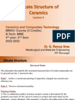 5 - B.tech IV CCT - Silicate Structure of Ceramics