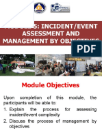 Module 5 - Incident Event Assessment and Management by Objectives