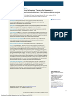 Internet-Based Cognitive Behavioral Therapy For Depression A Systematic Review and Individual Patient Data Network Meta-Analysis