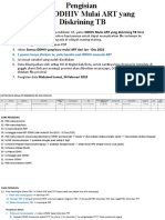 Cara Pengisian Daftar ODHIV Mulai ART Diskrining TB