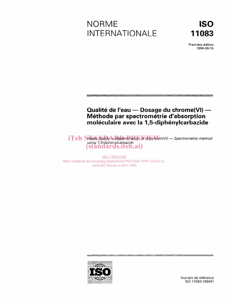 Iso 11083 1994 | PDF | Organisation internationale de normalisation | L ...