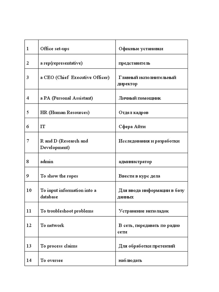Work Words | PDF