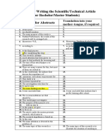 Glossary For Writing A Scientific Article