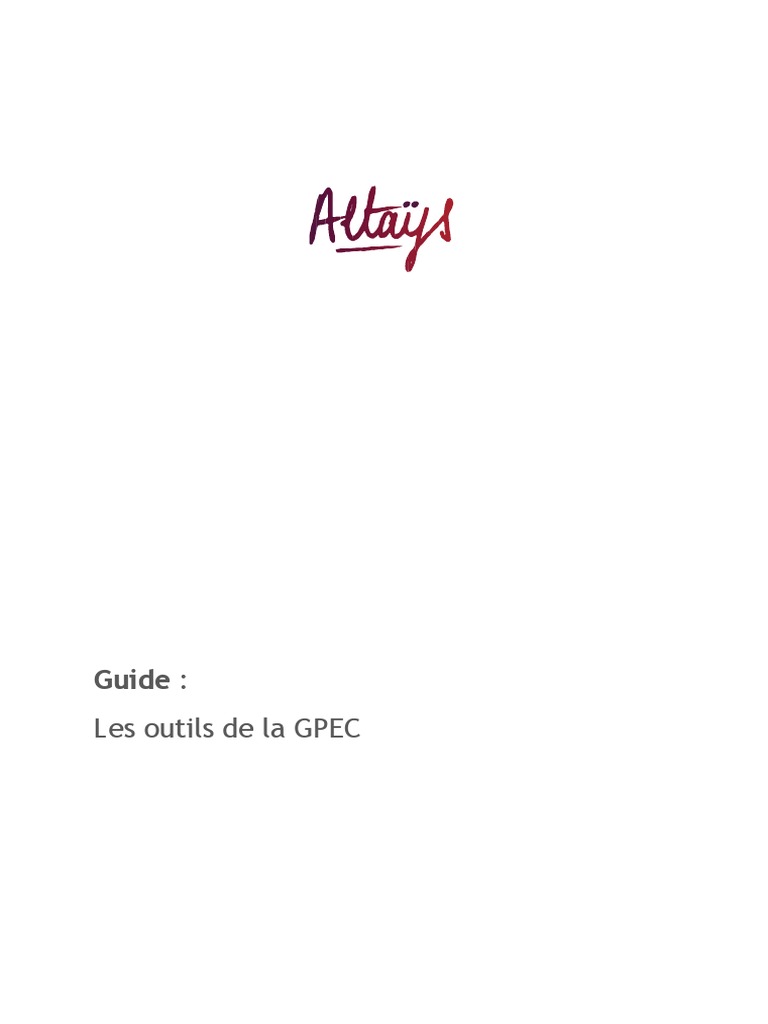 Outils Essentiels de la GPEC | PDF | Gestion des ressources humaines ...