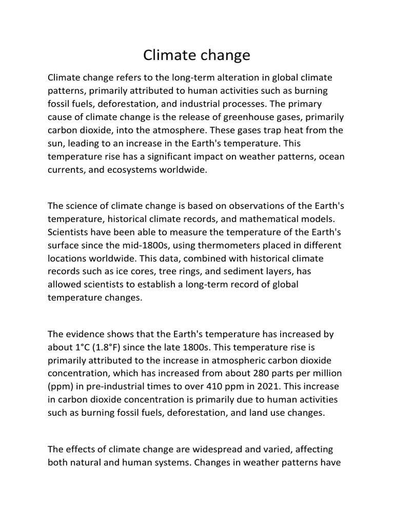 Climate Change | PDF | Social Science | Science & Mathematics