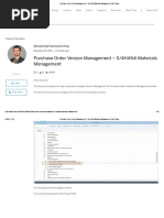 Purchase Order Version Management - S - 4HANA Materials Management