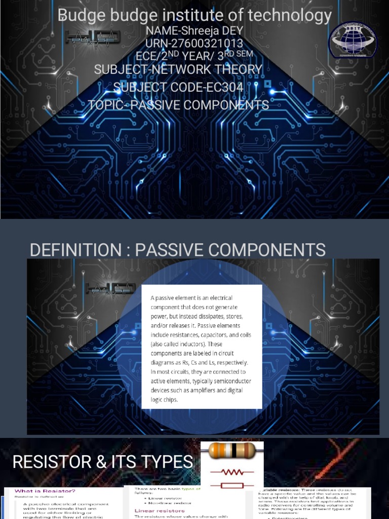 Passive Components in Network Theory | PDF | Technology & Engineering