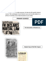 Primary Sources: The Declaration of Martial Law