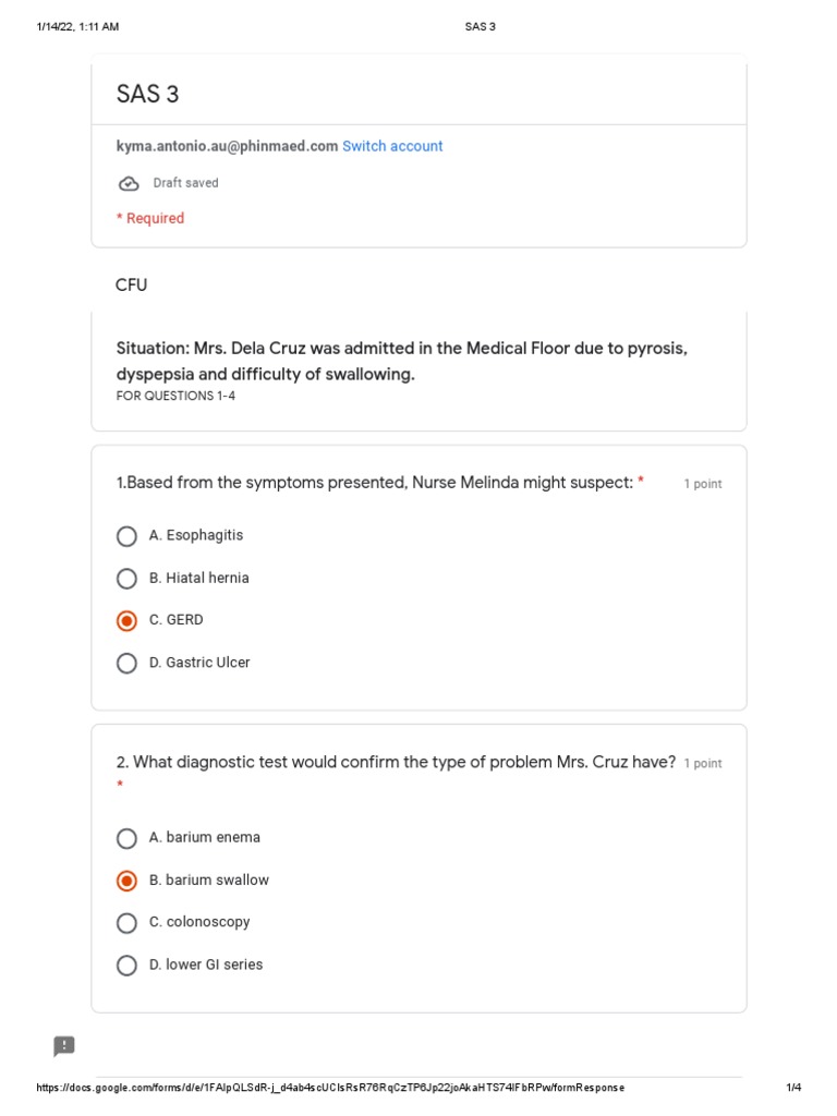 Diagnosing Gastrointestinal Disorders A 10Question Practice Quiz on