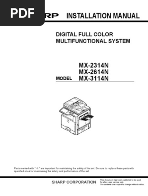 Sharp MX-2614N, MX-3114N, MX-2314N 132459 | PDF | Printer