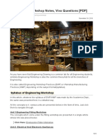 Engineering Workshop Notes Viva Questions PDF