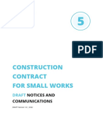 Small Works - 5 DRAFT Notices and Communications