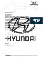 Hyundai Motor Call Letter
