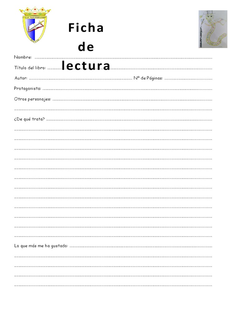 Ficha de Lectura para Primaria | PDF