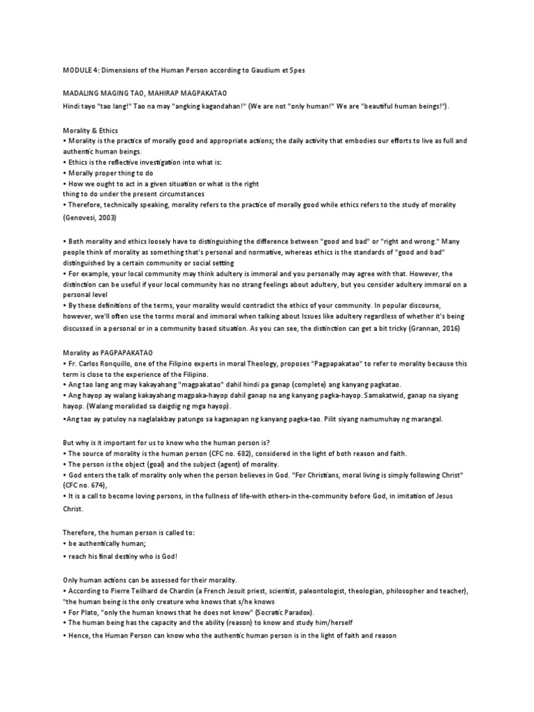 Theology Notes Pdf Morality God