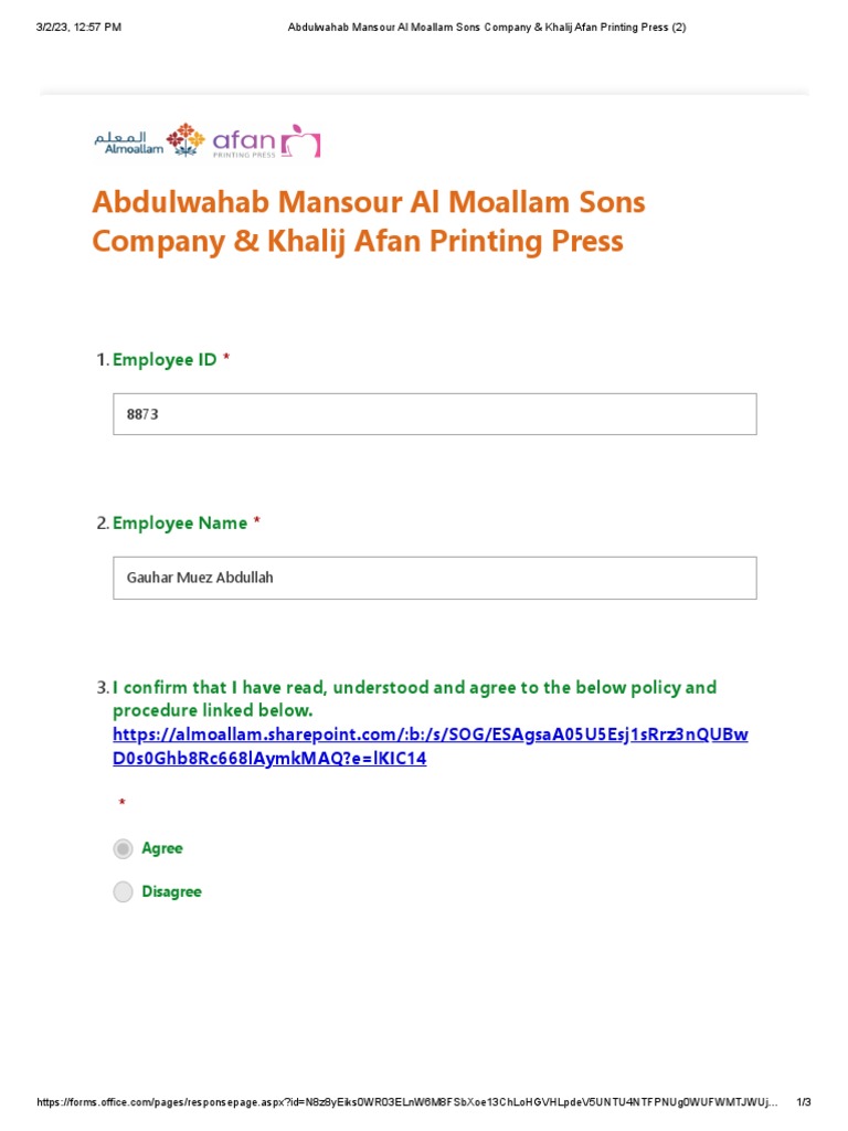 Abdulwahab Mansour Al Moallam Sons Company & Khalij Afan Printing Press ...