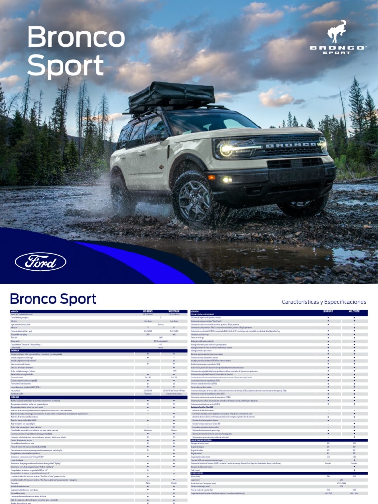 Far Bronco Sport Ficha Tecnica | PDF | Airbag | Sistema de freno ...