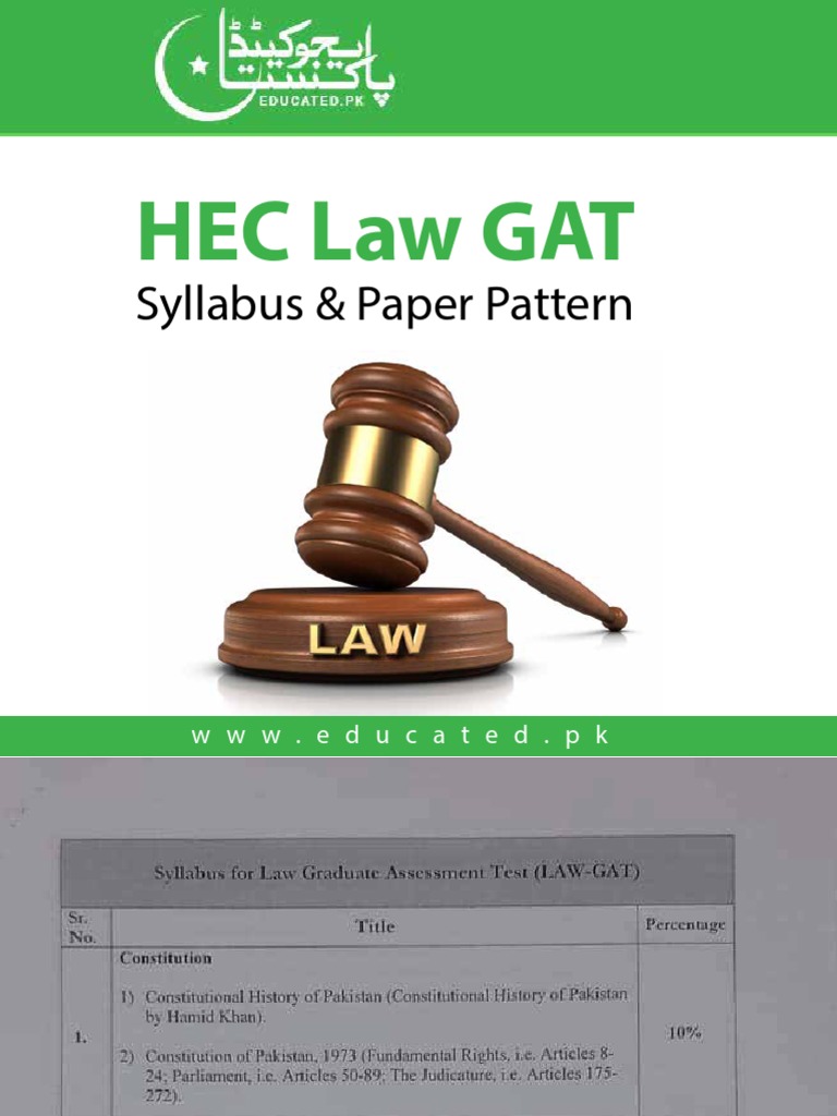 HEC Law GAT Syllabus PDF