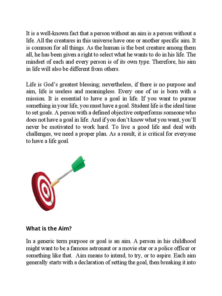 What Is The Aim? PDF Goal Psychology