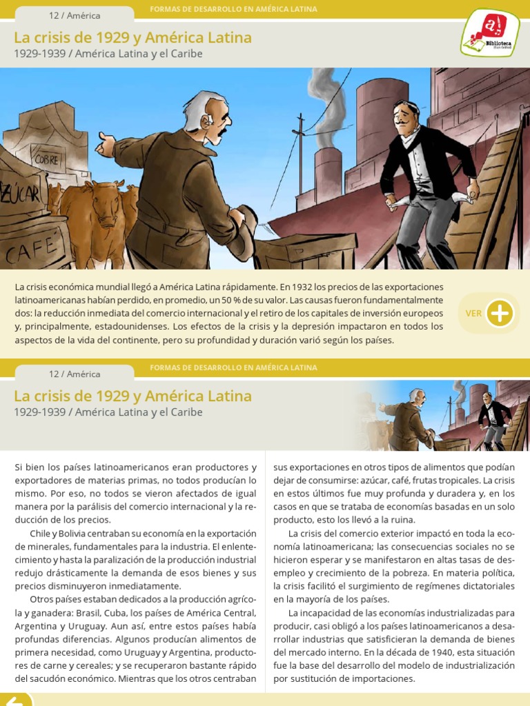 Impacto de la crisis de 1929 en América Latina | PDF | America latina ...