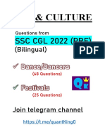 Dance & Festivals SSC CGL 2022