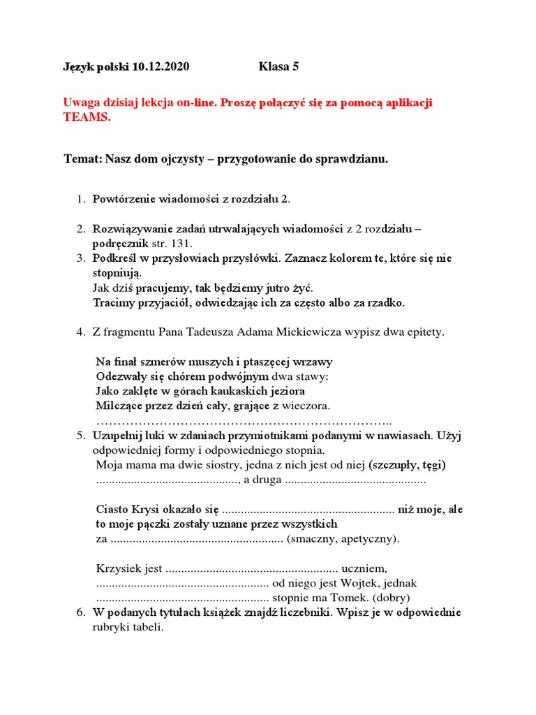 Język Polski Klasa 5 Mity