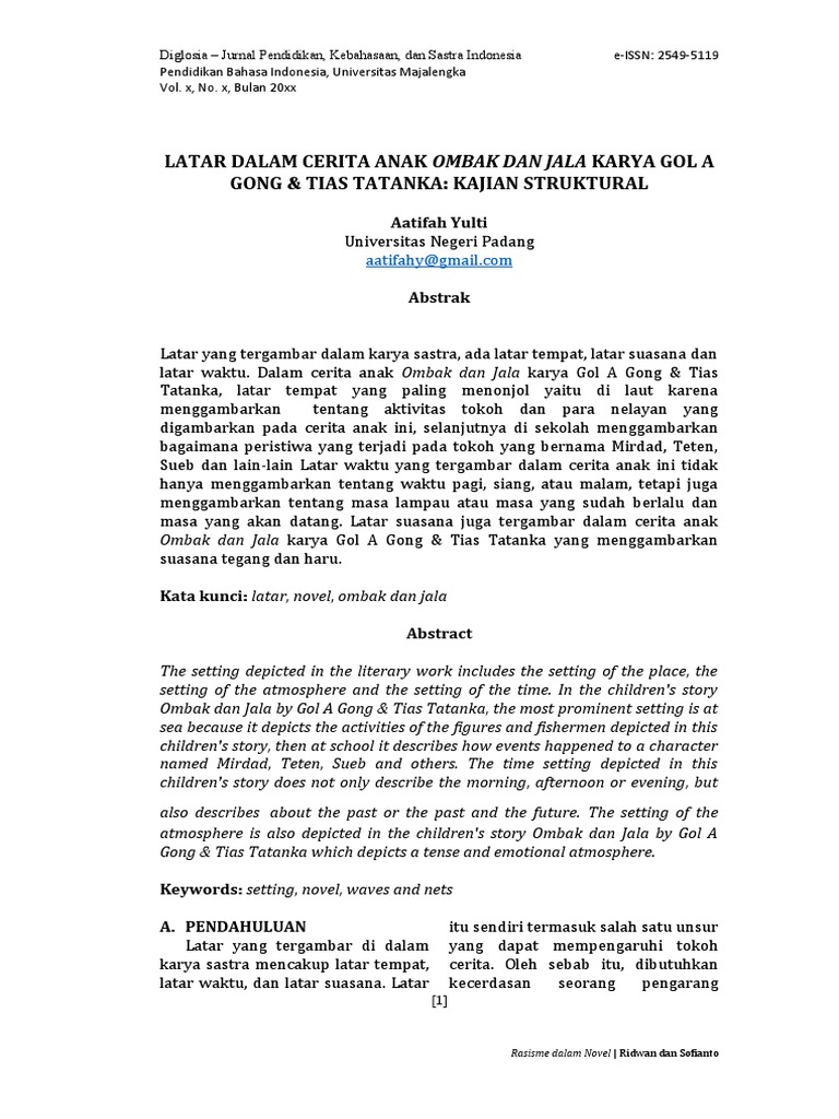 Aatifah Yulti Artikel Ilmiah | PDF | Kajian Bahasa Asing | Fiksi Umum