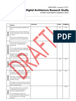 Digital Architecture Research Studio: MARC4003, Semester 2.2011 Interim Assessment Feedback Sheet