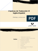 Prácticas de Traducción VI: Doblaje y voice-over