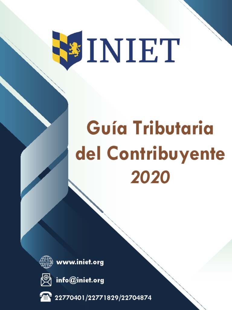 INIET Guía Tributaria Del Contribuyente 2020 | PDF | Impuestos ...
