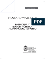 25 2013 Waitzkin - Medicina y Salud Pública Al Final Del Imperio