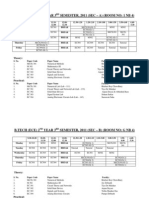 BTech ECE Timetable for 3rd Sem 2011