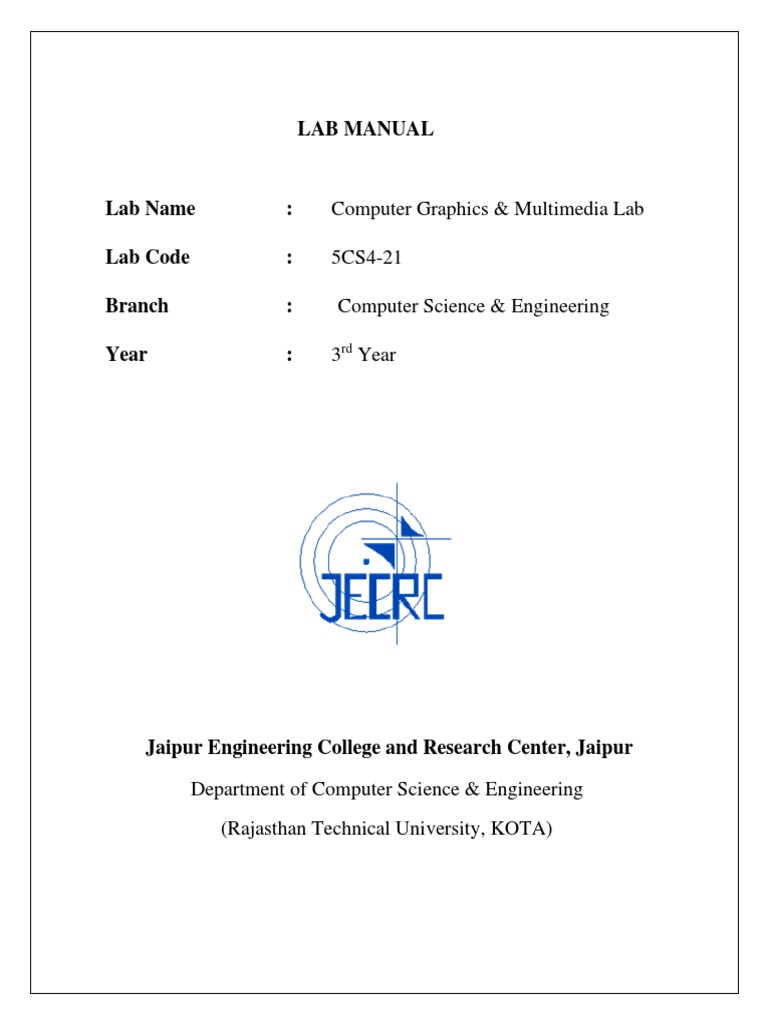 Computer Graphics Lab Manual 201920 (1) . PDF Computing