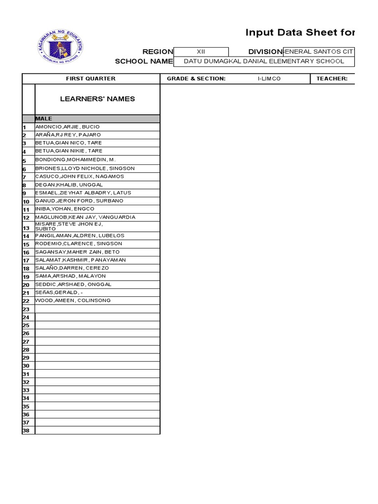 Grade 1 1st Quarter 2023 Pdf